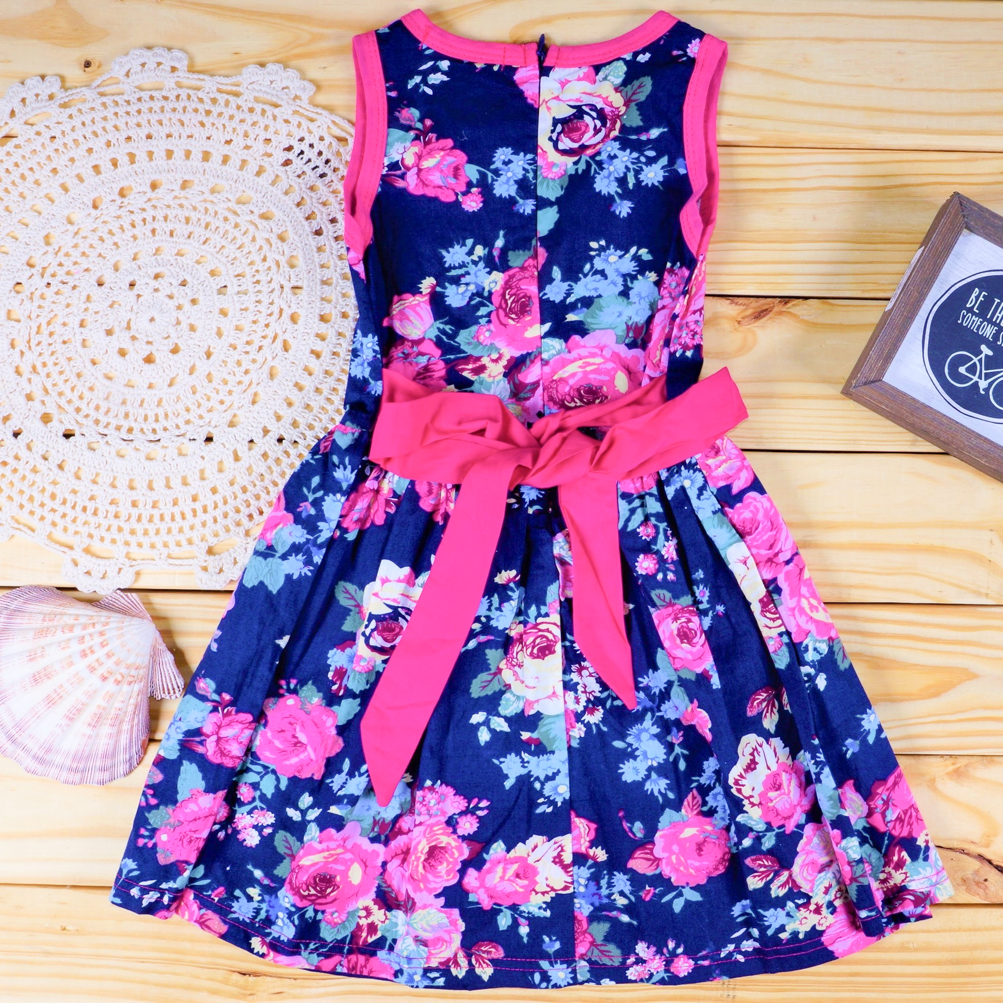 pink blue baby dress