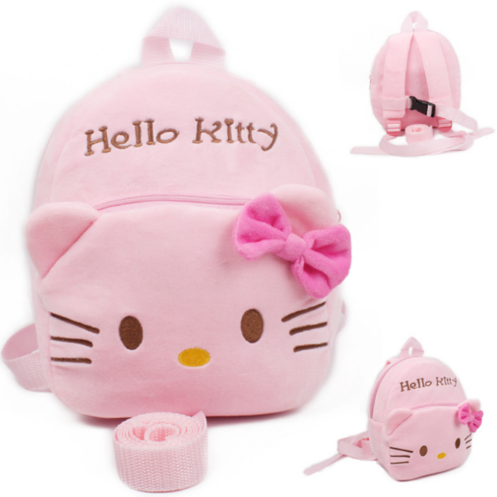 Hello Kitty Soft Plush Huggable Backpack with Safety Leash Nonika Boutique