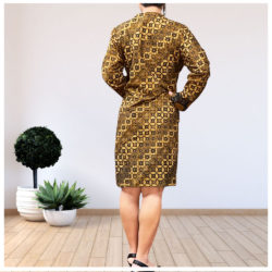 Modern Leopard Brocade Dress