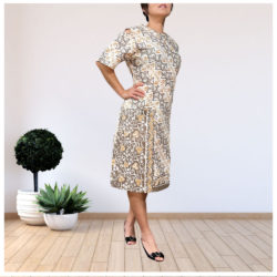 Indonesian Modern Batik Mocha Layang Women Dress